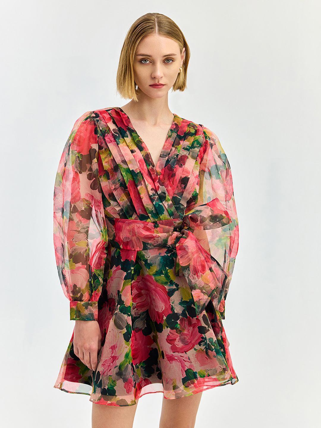 COVER STORY Floral Print Fit & Flare Mini Dress