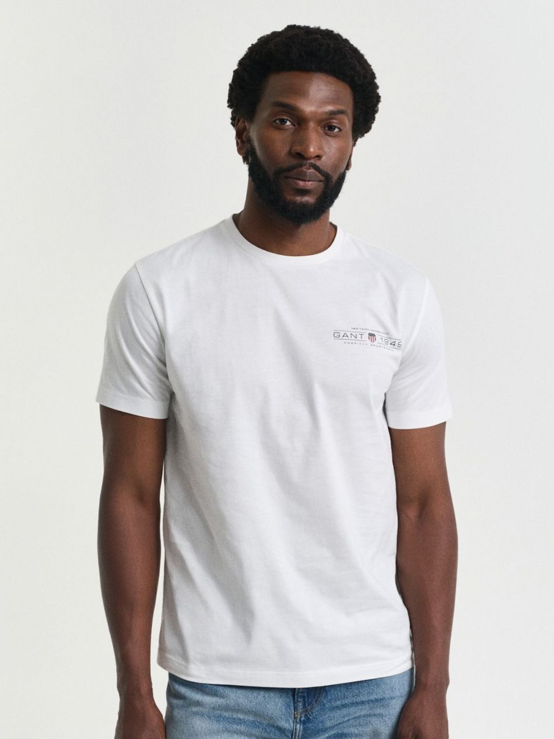 GANT Men Typography Printed Round Neck Cotton T-shirt
