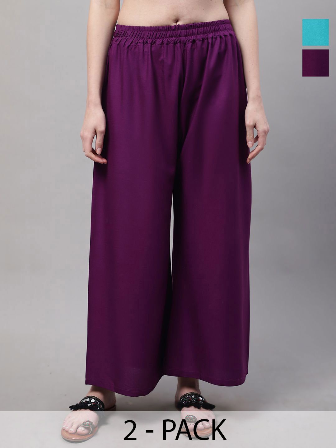 Valles365 by S.C. Women 2 Flared Palazzos