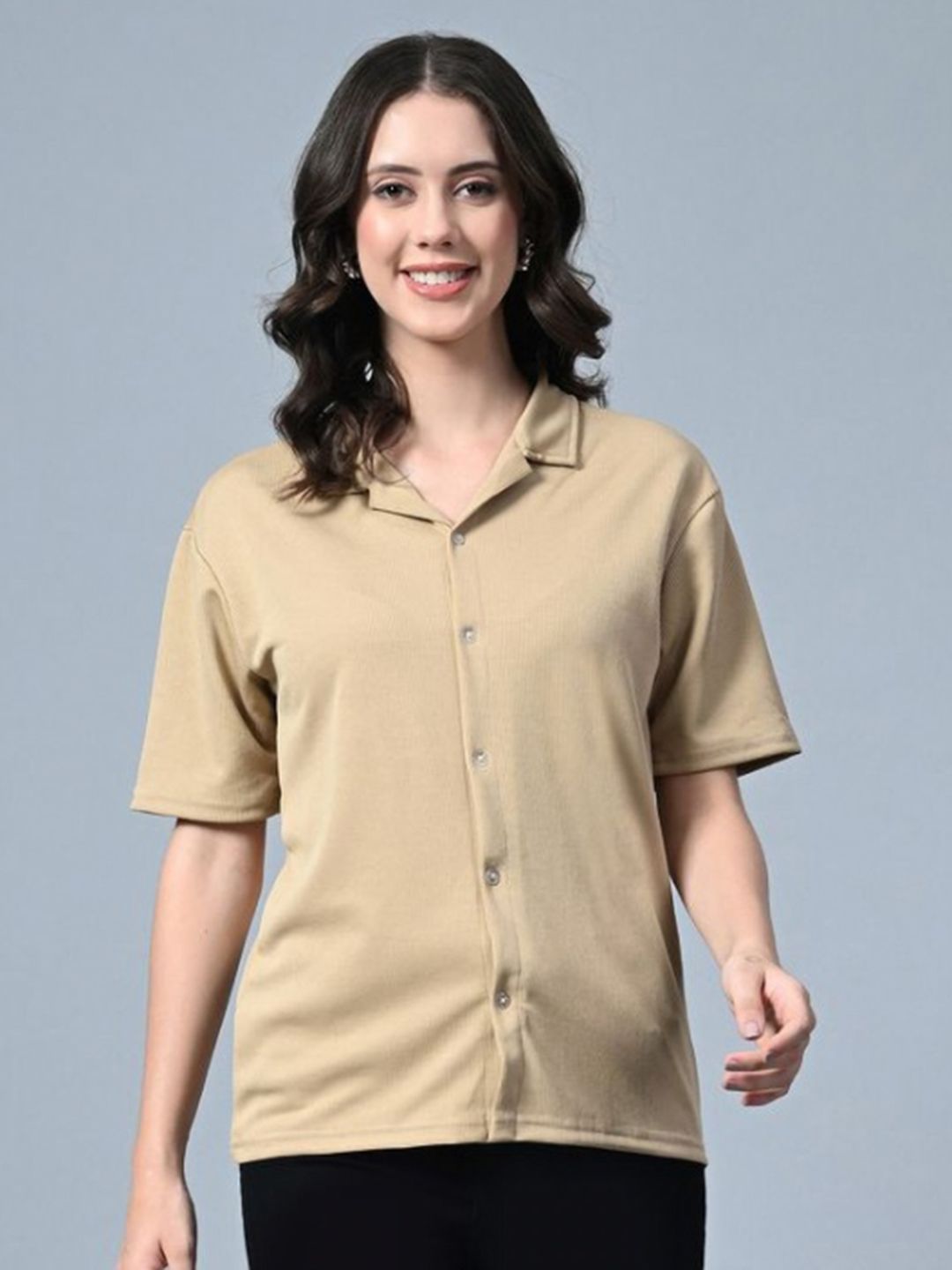Moda Rapido Women Drop-Shoulder Sleeves Solid T-shirt