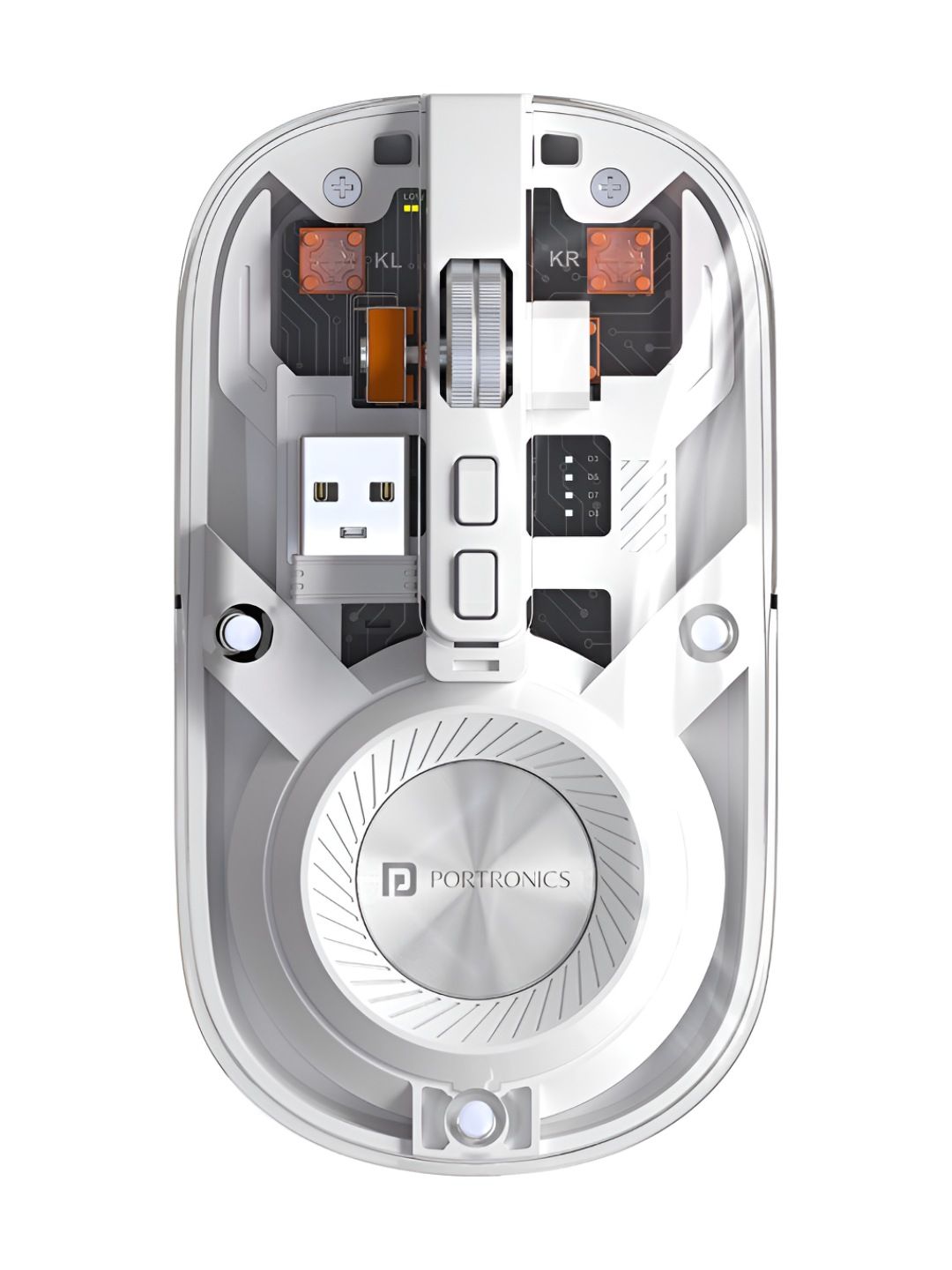 Buy Portronics Toad 8 Transparent Wireless Bluetooth Mouse With Dual Wireless -  - Electronics for Unisex