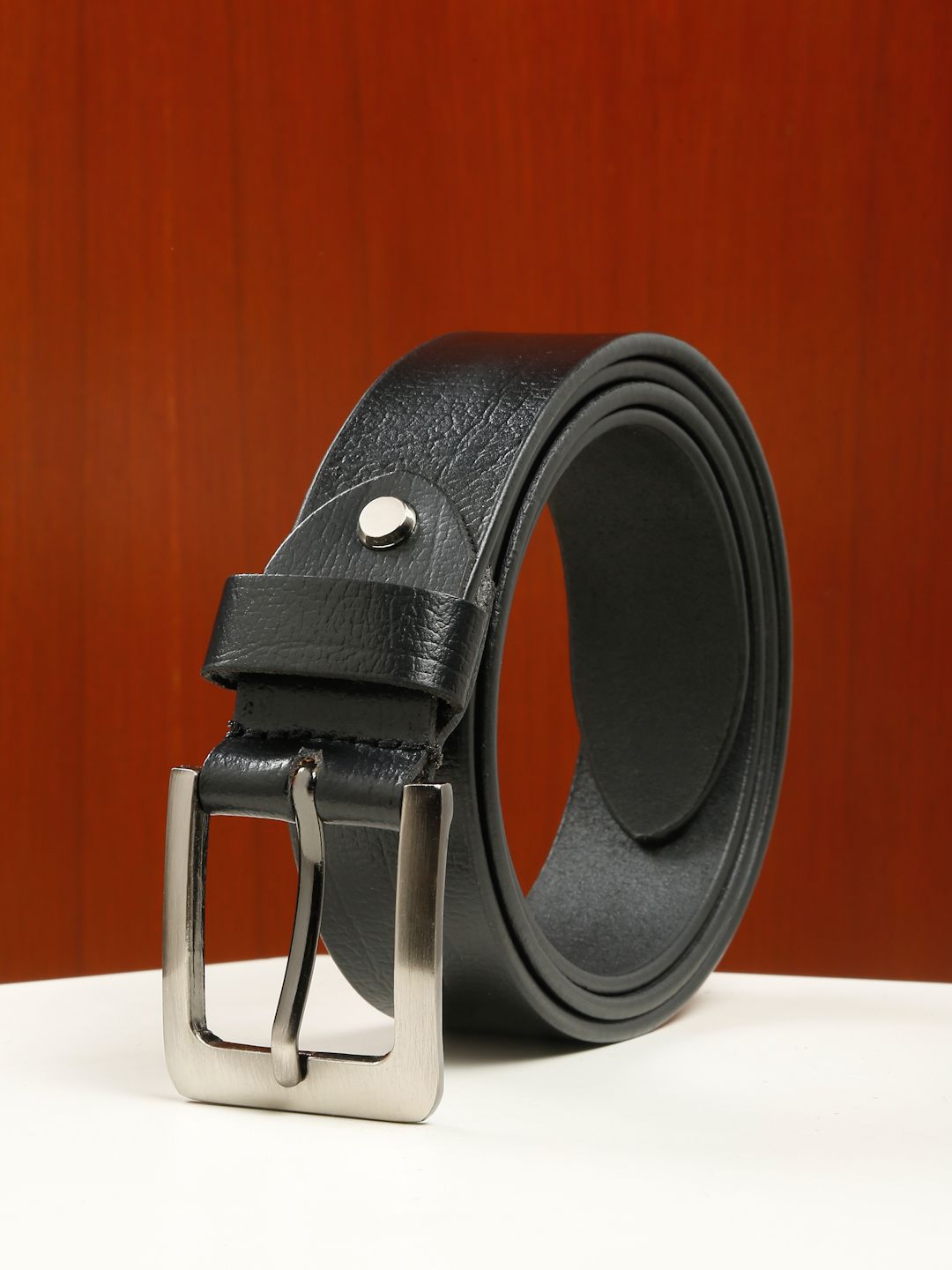 Buy Teakwood Leathers Men Textured Push Pin Closure Leather Belt -  - Accessories for Men