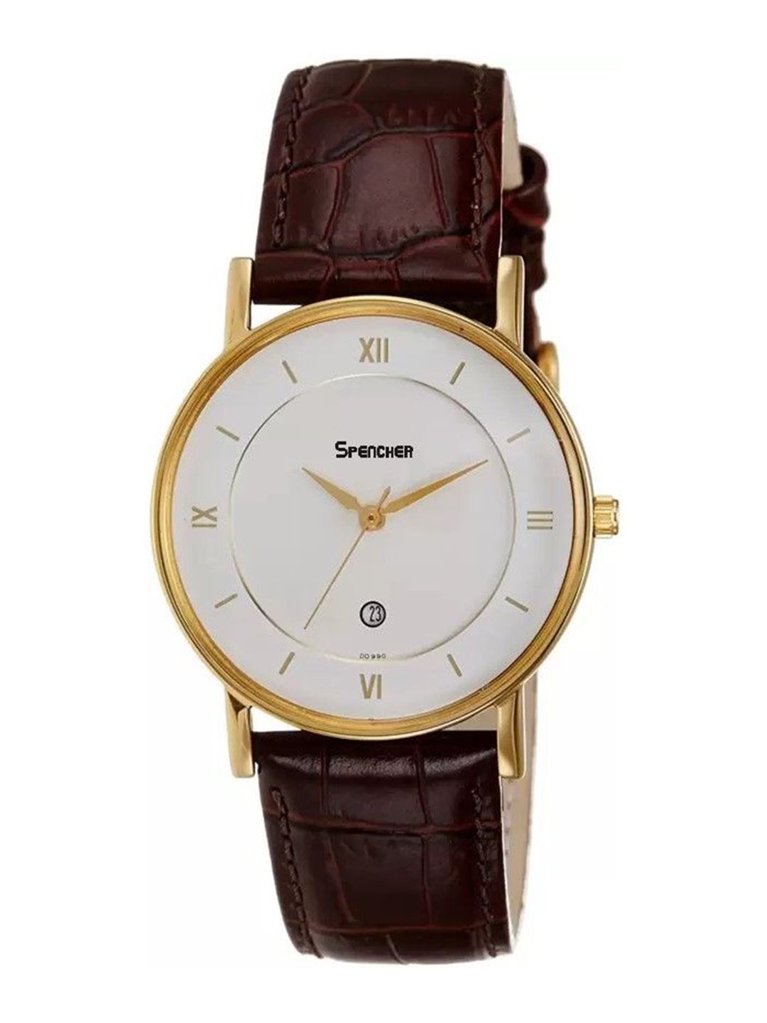 SPENCHER Men  Analogue Multi Function Watch Spencher 9162SL01 Gold Case