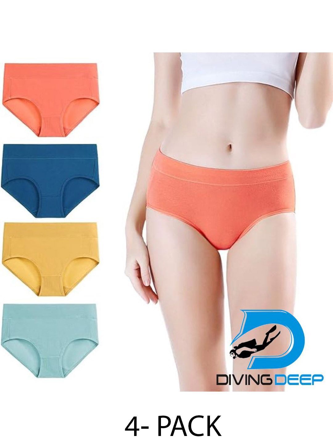 Diving Deep Pack of  4 Hipster Briefs