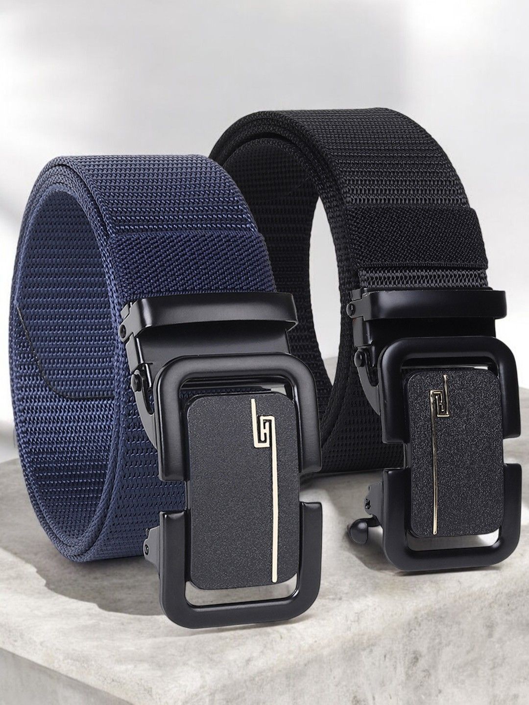 Buy Metronaut Men Textured 2 Belt -  - Accessories for Men