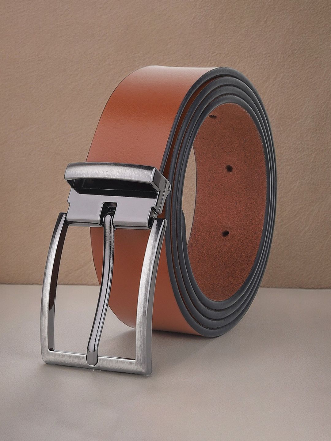 Provogue Men Textured Leather Formal Belt