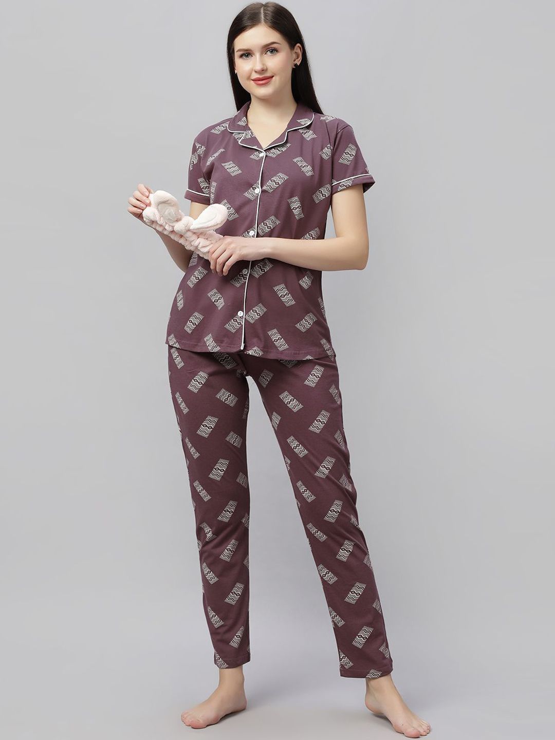 DZZO Women Printed Night suit