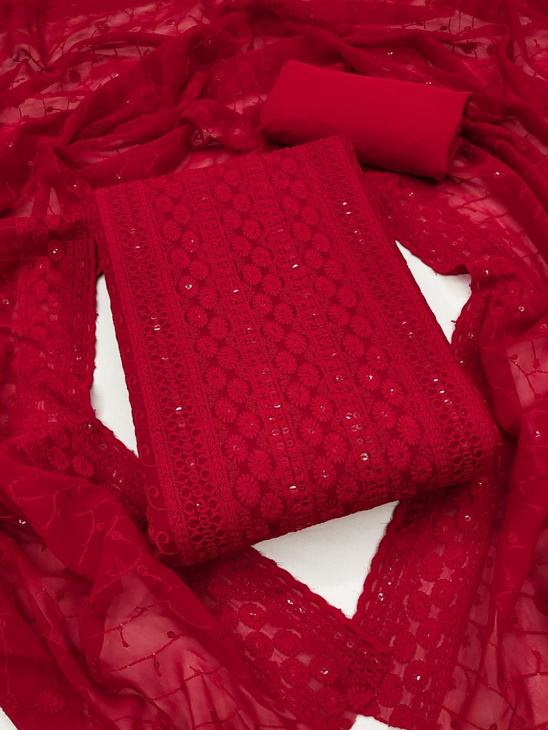 SWARNGANGA TEX Embroidered Unstitched Dress Material
