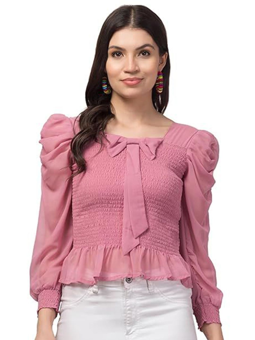 My Swag Smocked Georgette Top