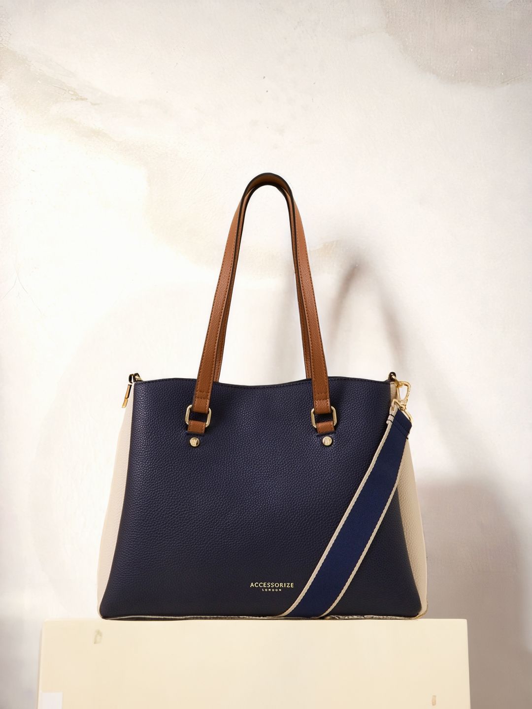 Buy Accessorize London Colourblocked Large Structured Shoulder Bag -  - Accessories for Women
