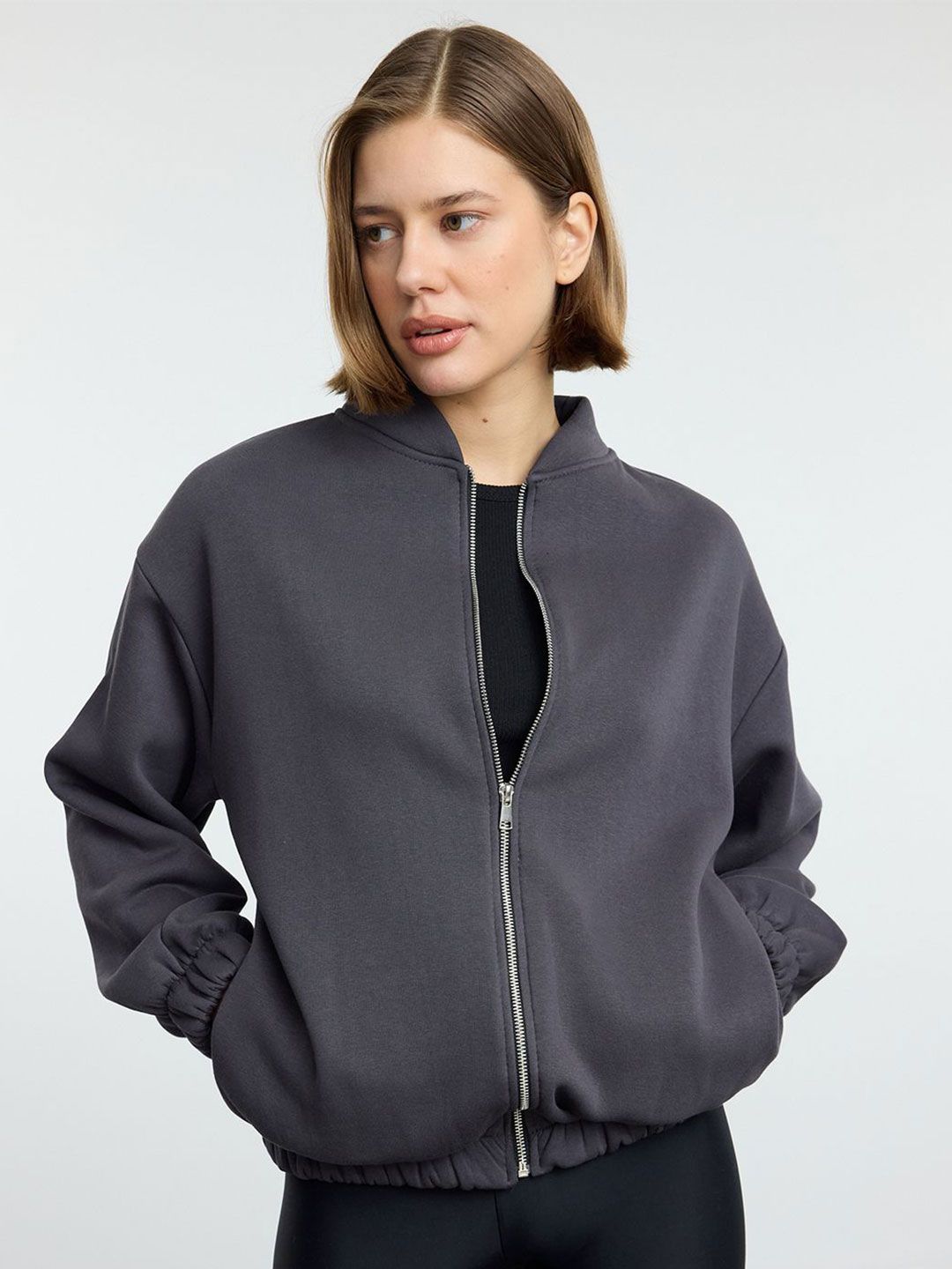 Trendyol Women Mandarin Collar Sweatshirt