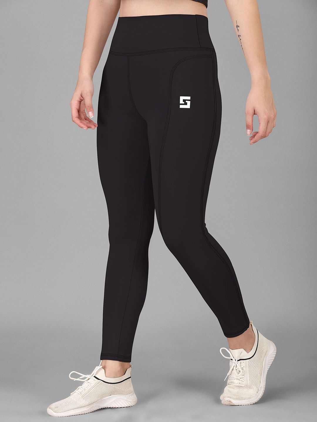 POOJARAN SAREE Women High Rise Yoga Tights