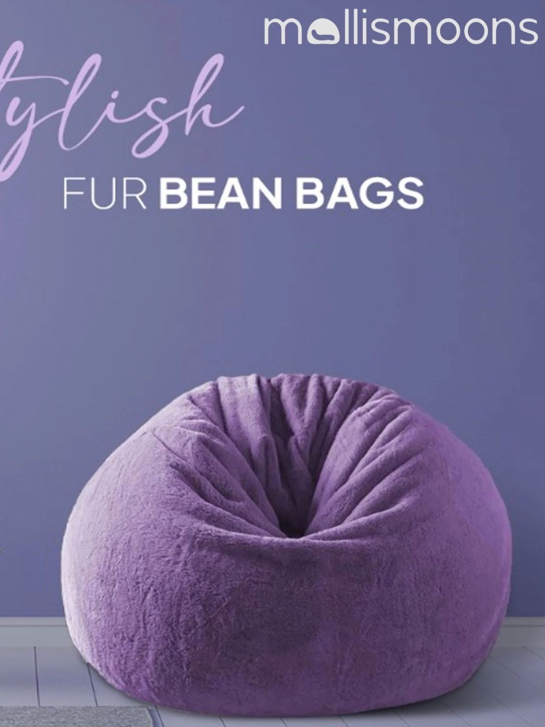 Mollismoons Purple Super Soft Bean Bag Cover