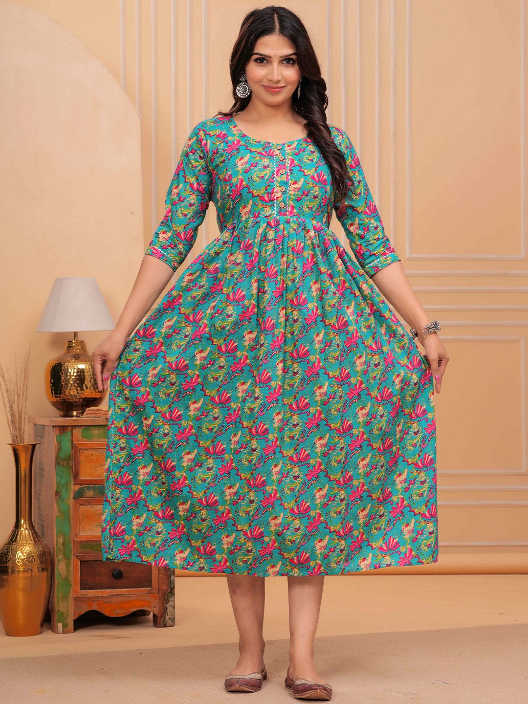 mad fury Floral Print Maternity Maxi Dress