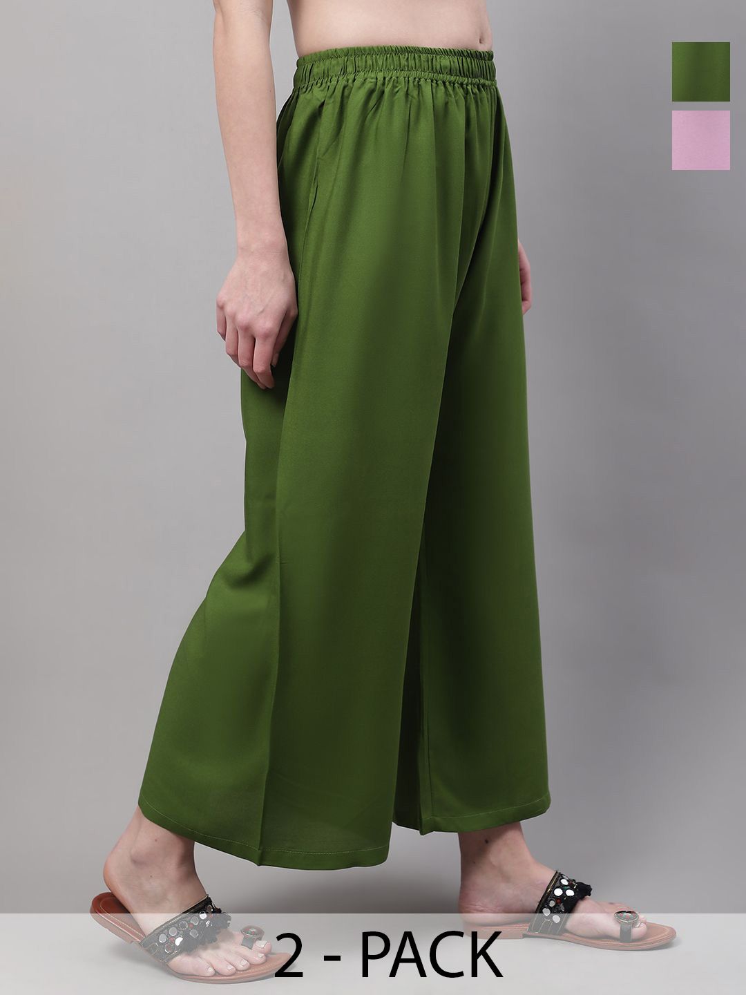 Valles365 by S.C. Women 2 Flared Ethnic Palazzos