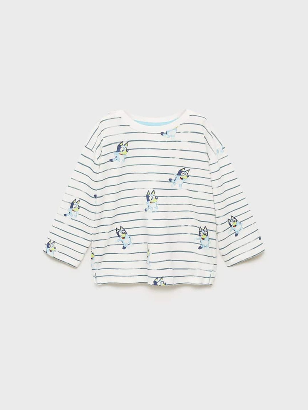 Mango Kids Boys Bluey Printed Drop-Shoulder Sleeves Cotton T-shirt