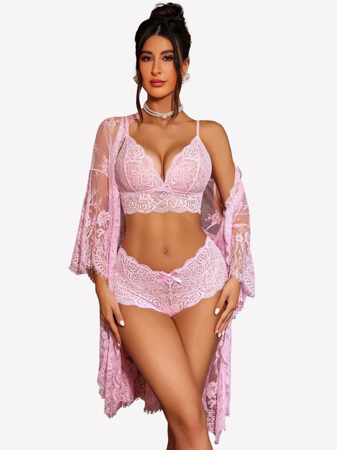 new blue eyes Women Self Design Baby Doll