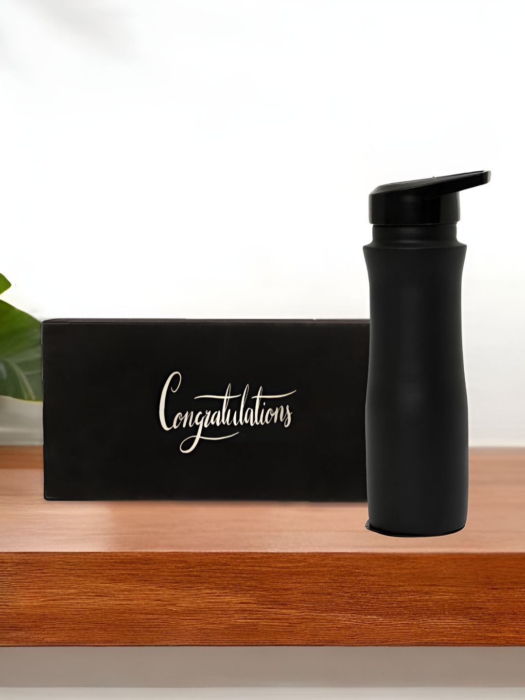 INTERNATIONAL GIFT Black Solid Copper Spill Proof Water Bottle - 950ml
