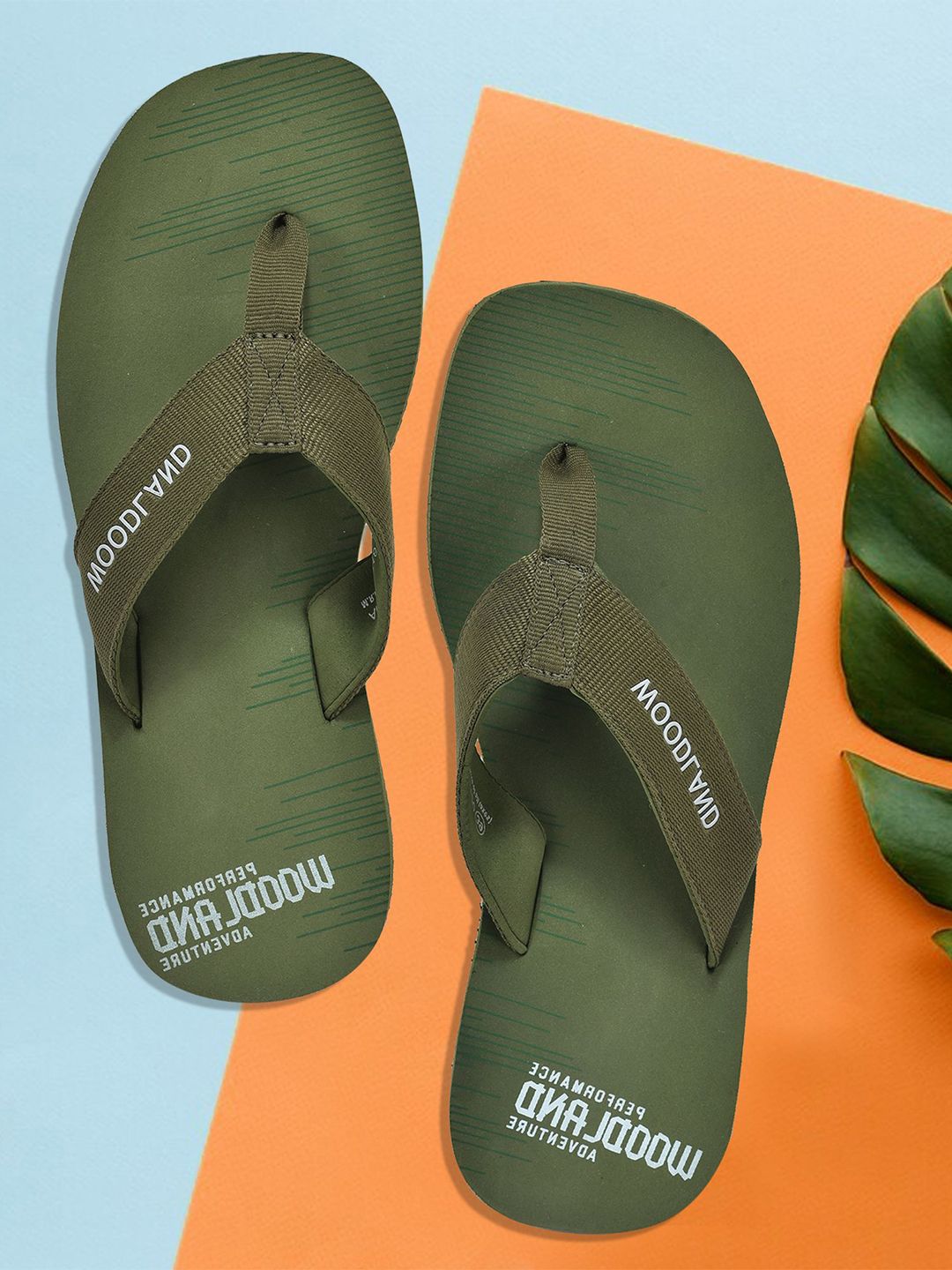 Woodland Men Self Design Thong Flip-Flops