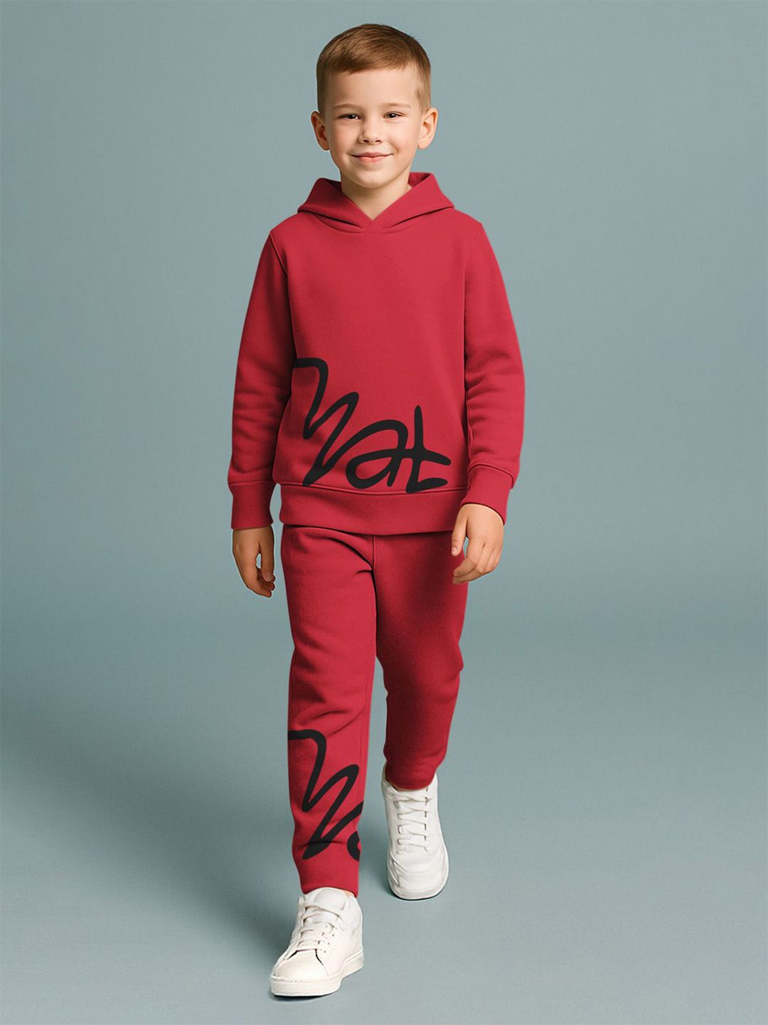 Buy HELLCAT Boys Printed Hooded Sweatshirt With Trousers -  - Apparel for Boys