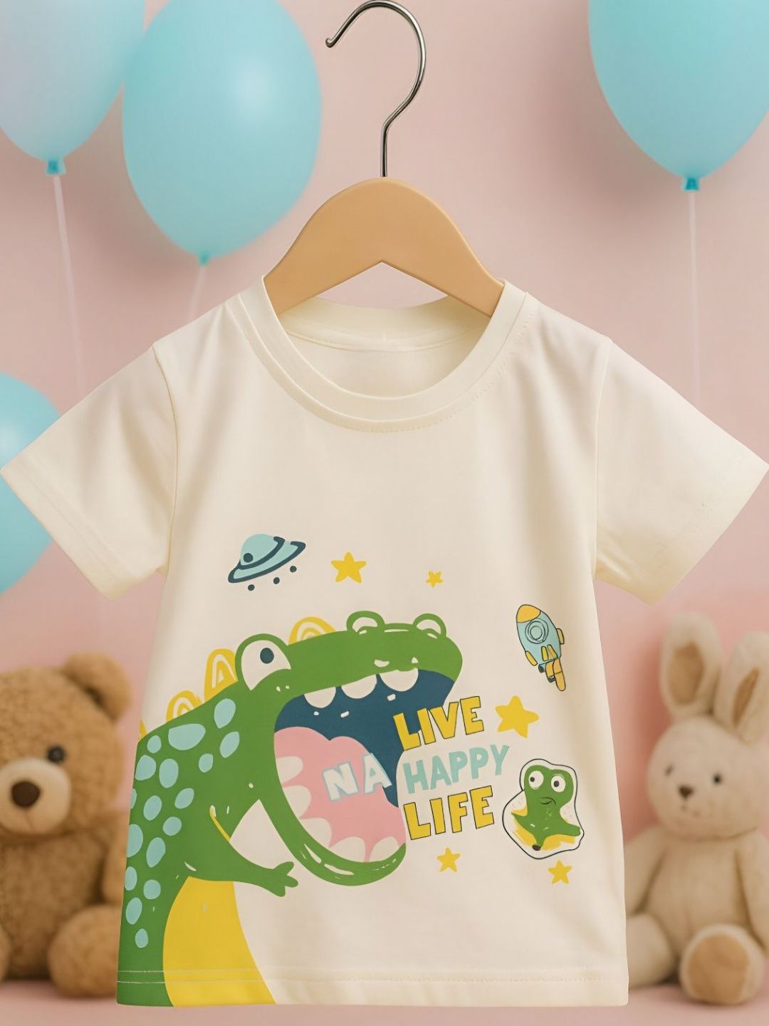 Googo Gaaga Boys Graphic Printed Round Neck T-shirt