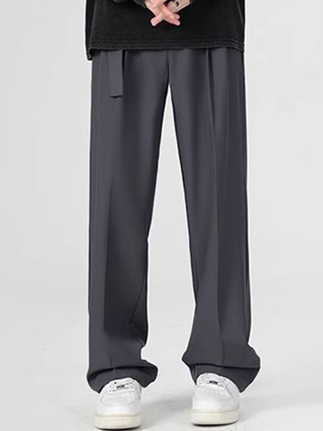 StyleCast x Revolte Men Mid-Rise Easy Wash Trousers