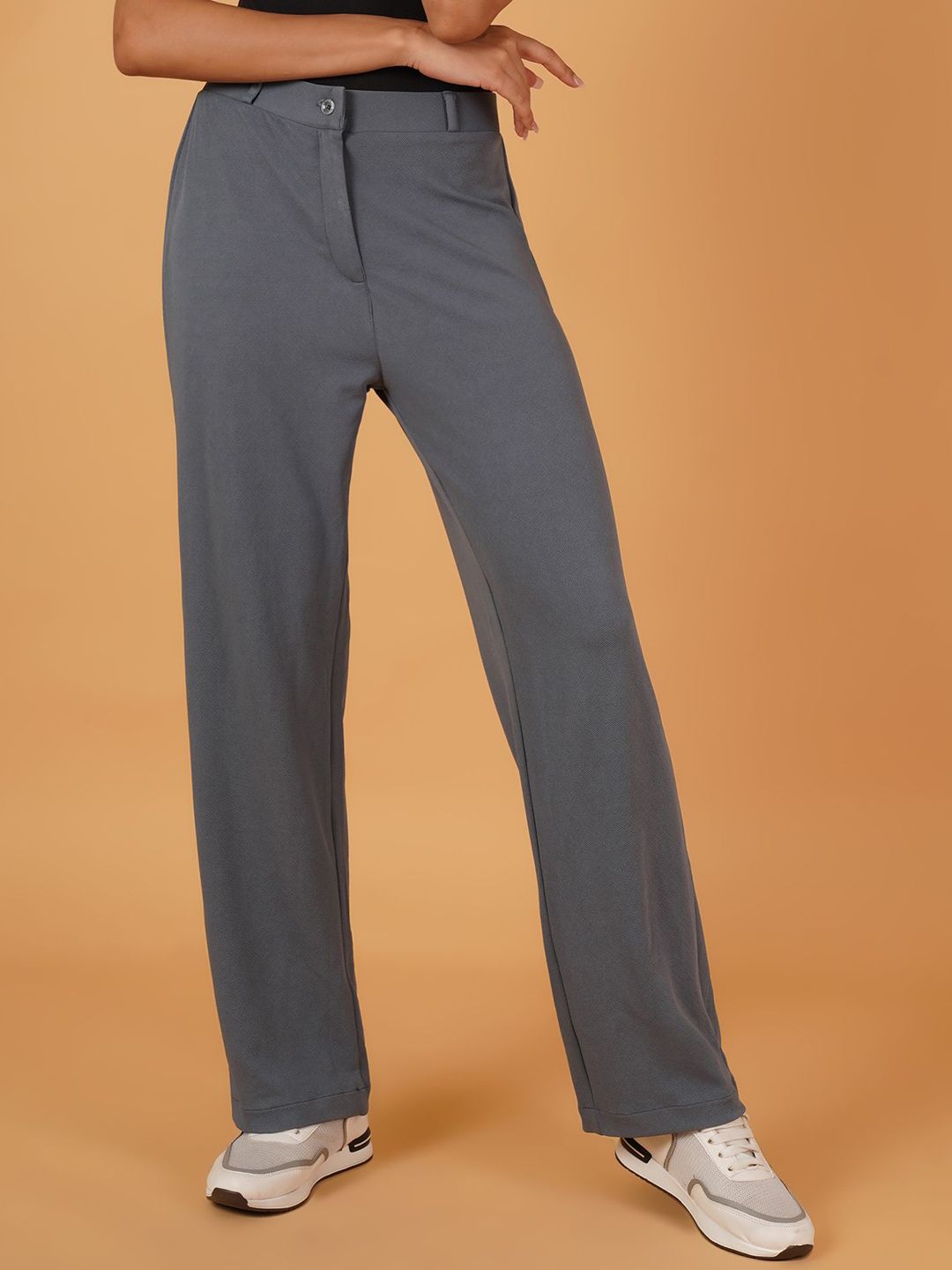 CORSICA Women Relaxed Straight Leg Straight Fit Wrinkle Free Trousers