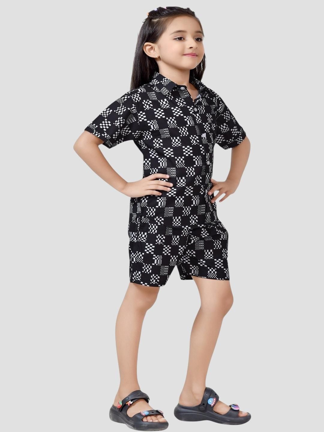 Club96 Girls Black Clothing Set