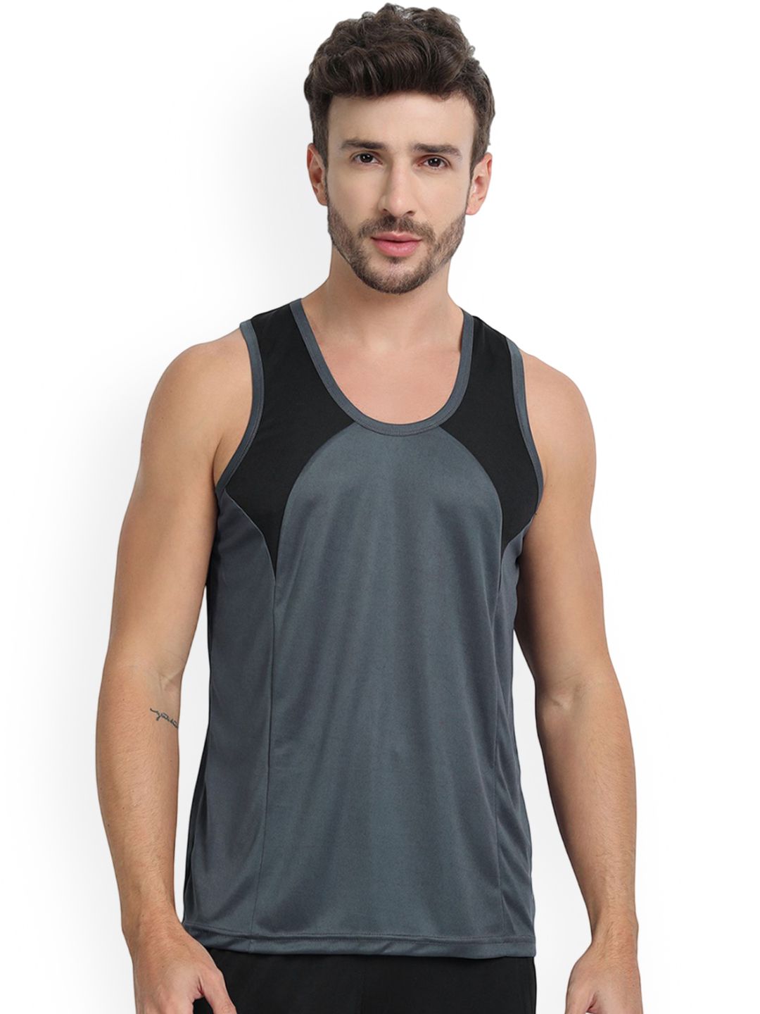 FTX Colourblocked Round Neck Gym Vest 727_8_S