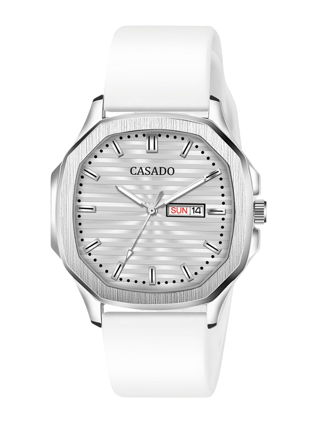 CASADO Men Textured Dial & Regular Straps Analogue Watch CSD-660-SILVER-WHITE-DD