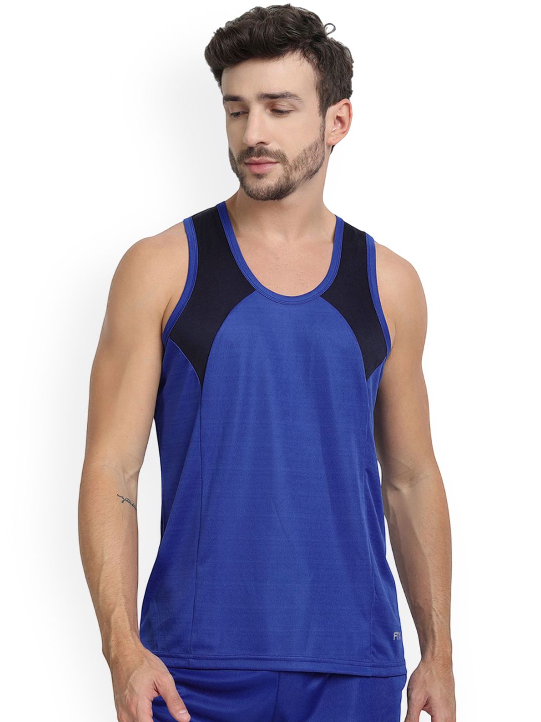 FTX Colourblocked Round Neck Gym Vest 727_4_S