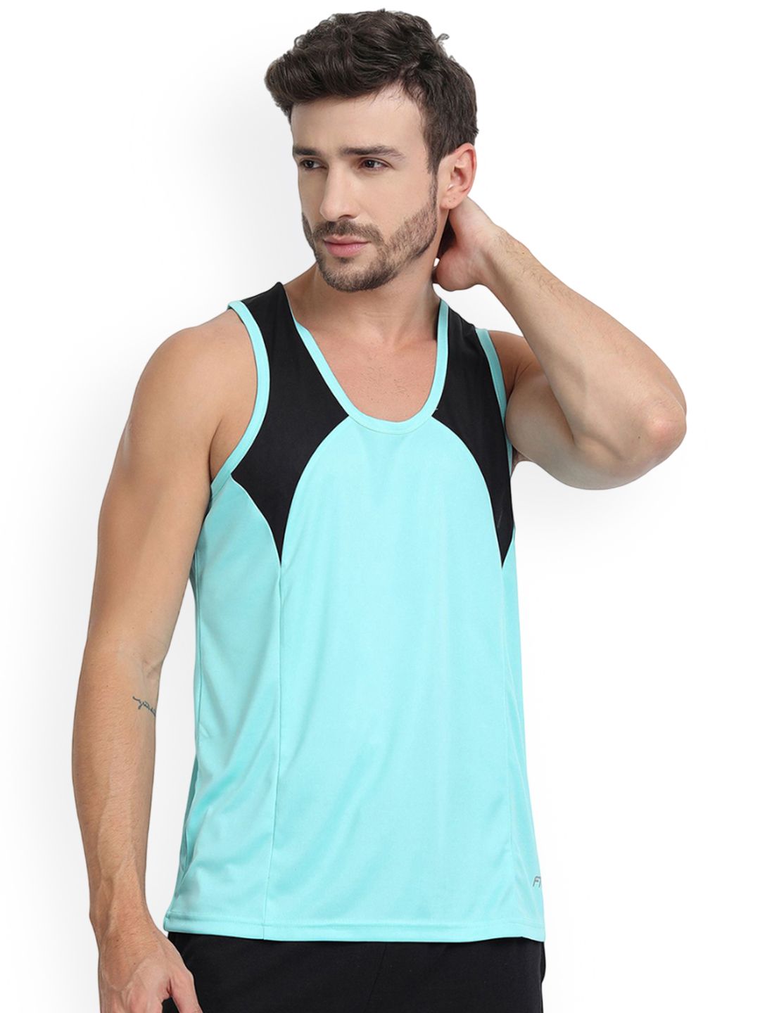 Buy FTX Colourblocked Round Neck Gym Vest 727_2_S -  - Apparel for Men