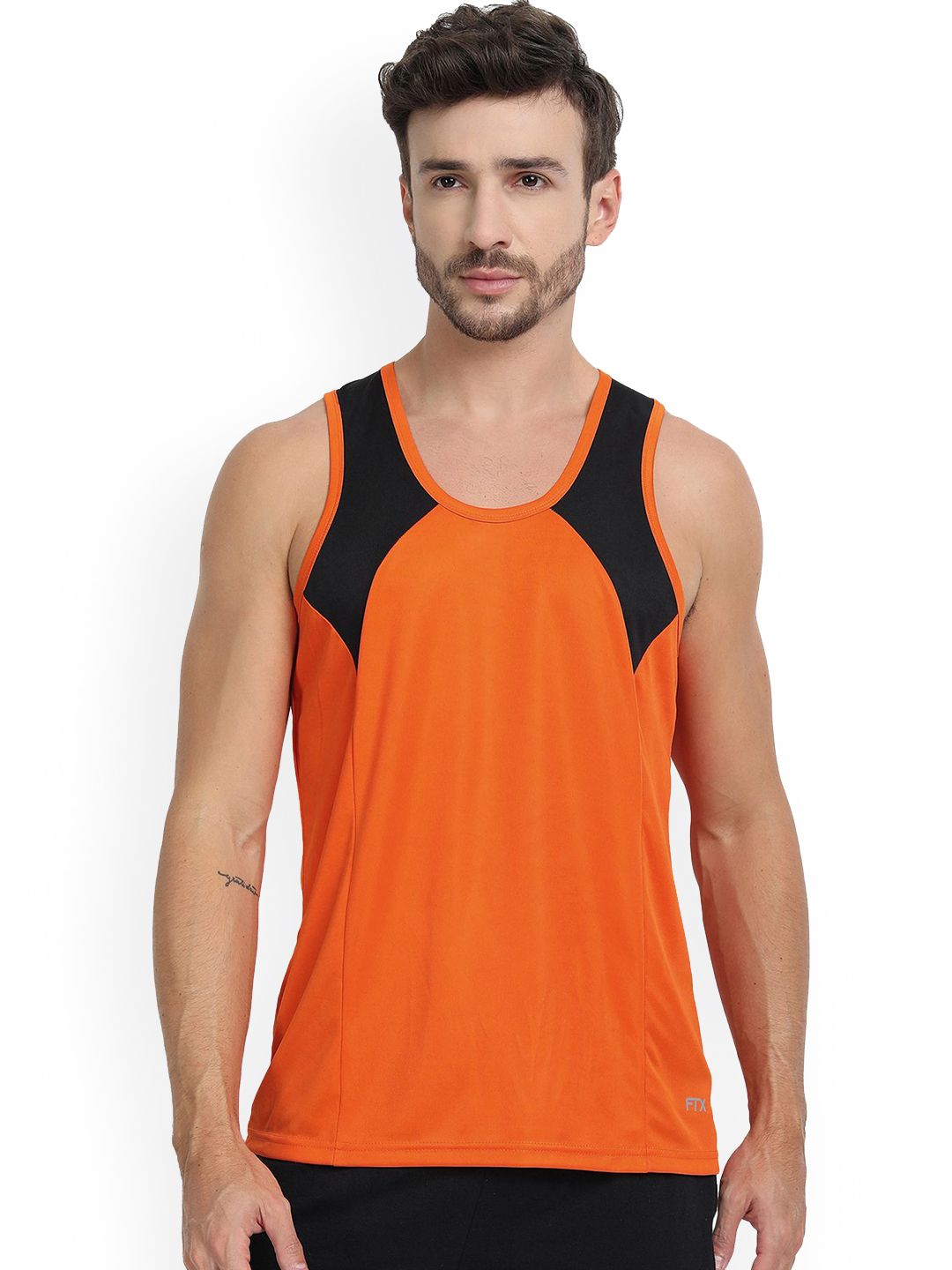 FTX Colourblocked Round Neck Gym Vest 727_3_S
