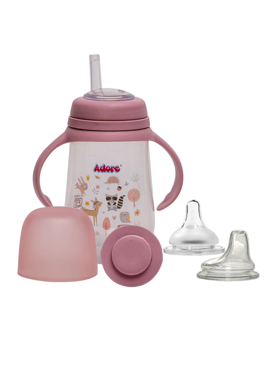 Adore Pro Magnum Opus! 4 Stage Feeding Bottle With Anti-Colic Teat & Handle Baby Sipper