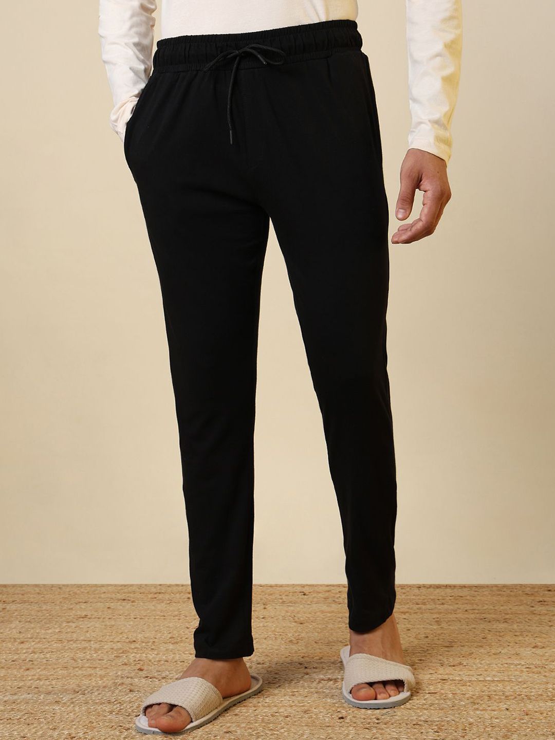 SleepZ by Raymond Men Pure Cotton Mid-Rise Track Pants