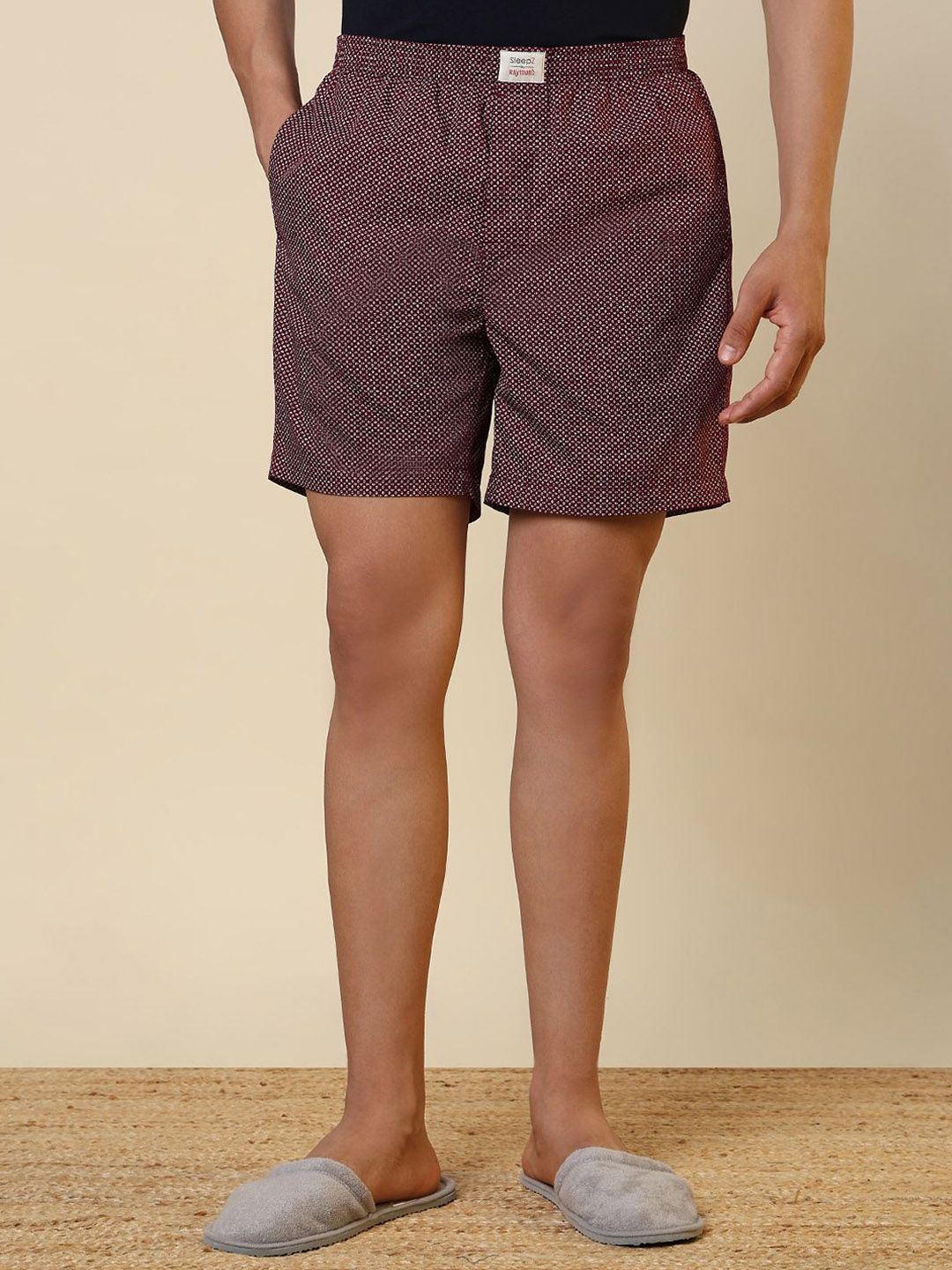 SleepZ by Raymond Printed Pure Cotton Mid-Rise Boxer AHBA00058-R8