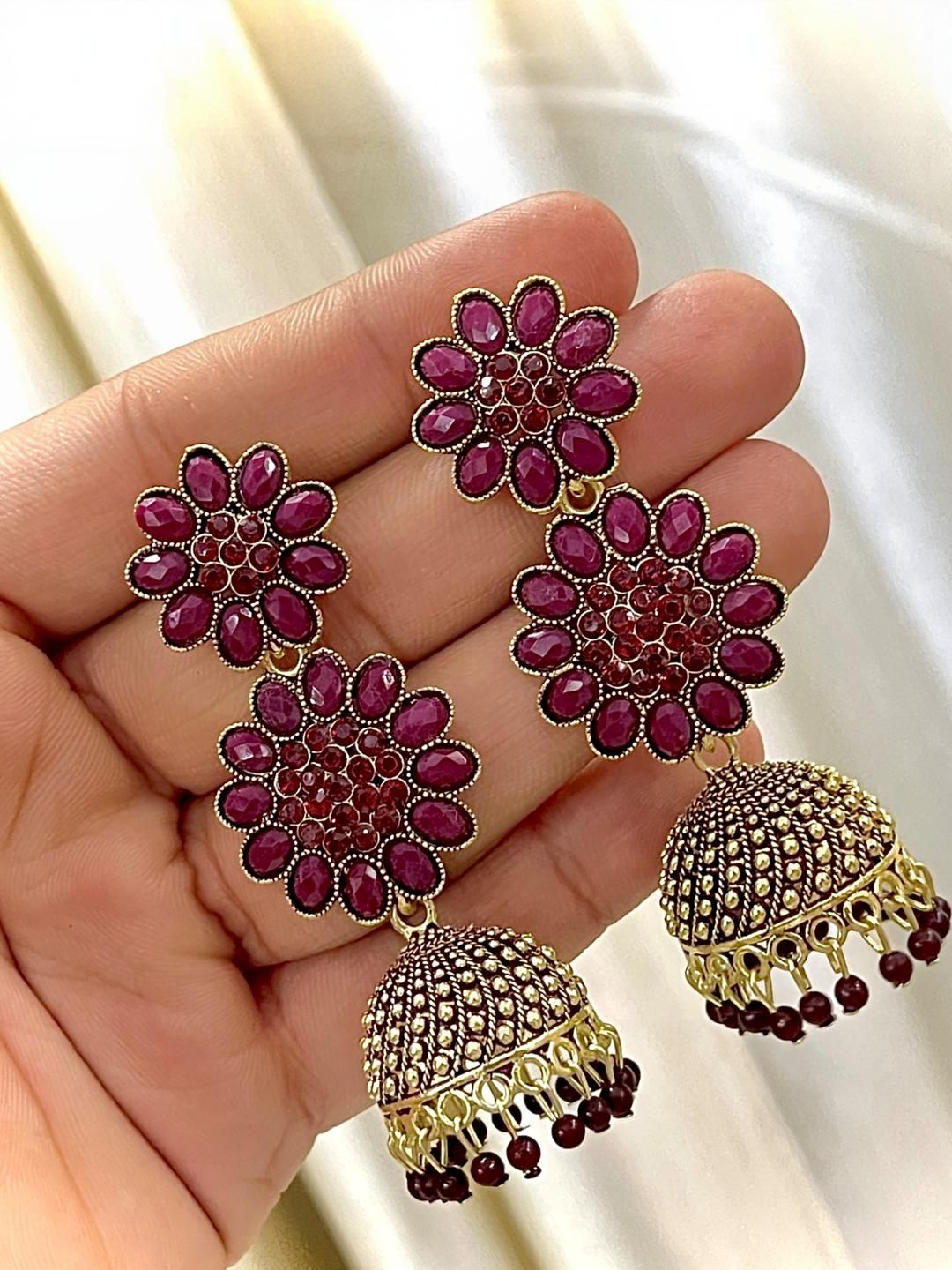 Jeweave Gold-Plated Jhumka Earrings