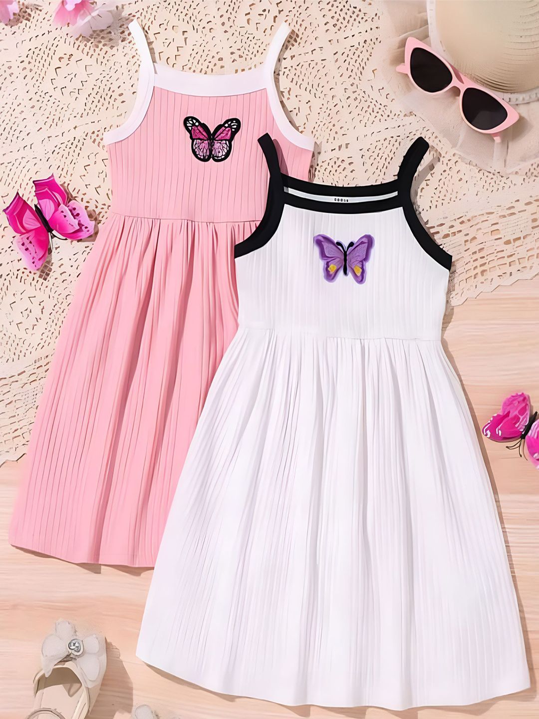 4YOU DRESSES Girls Pack Of 2 Printed A-Line Dress