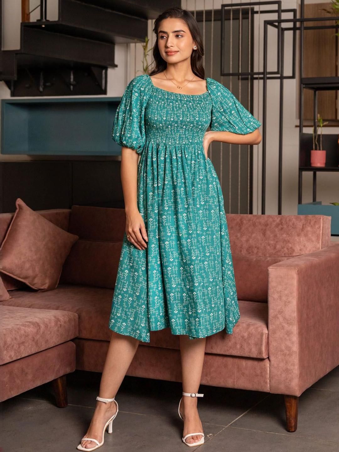 PTVIZE Crepe Fit & Flare Dress