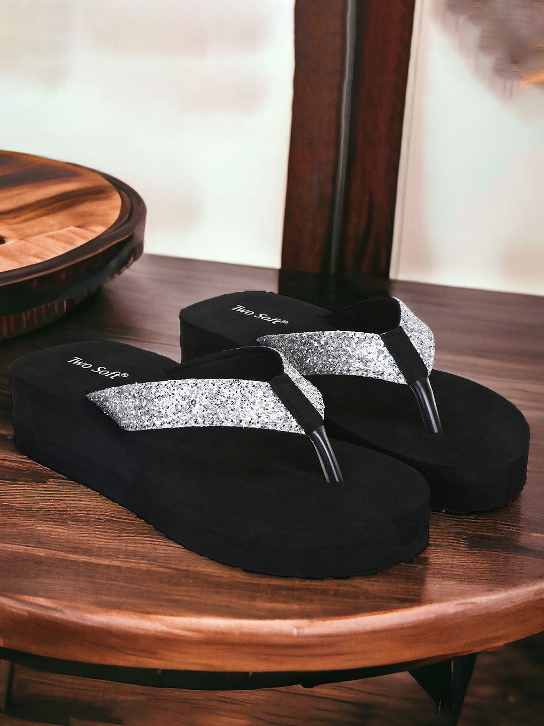 TWO SOFT Women Embellished Slip-On