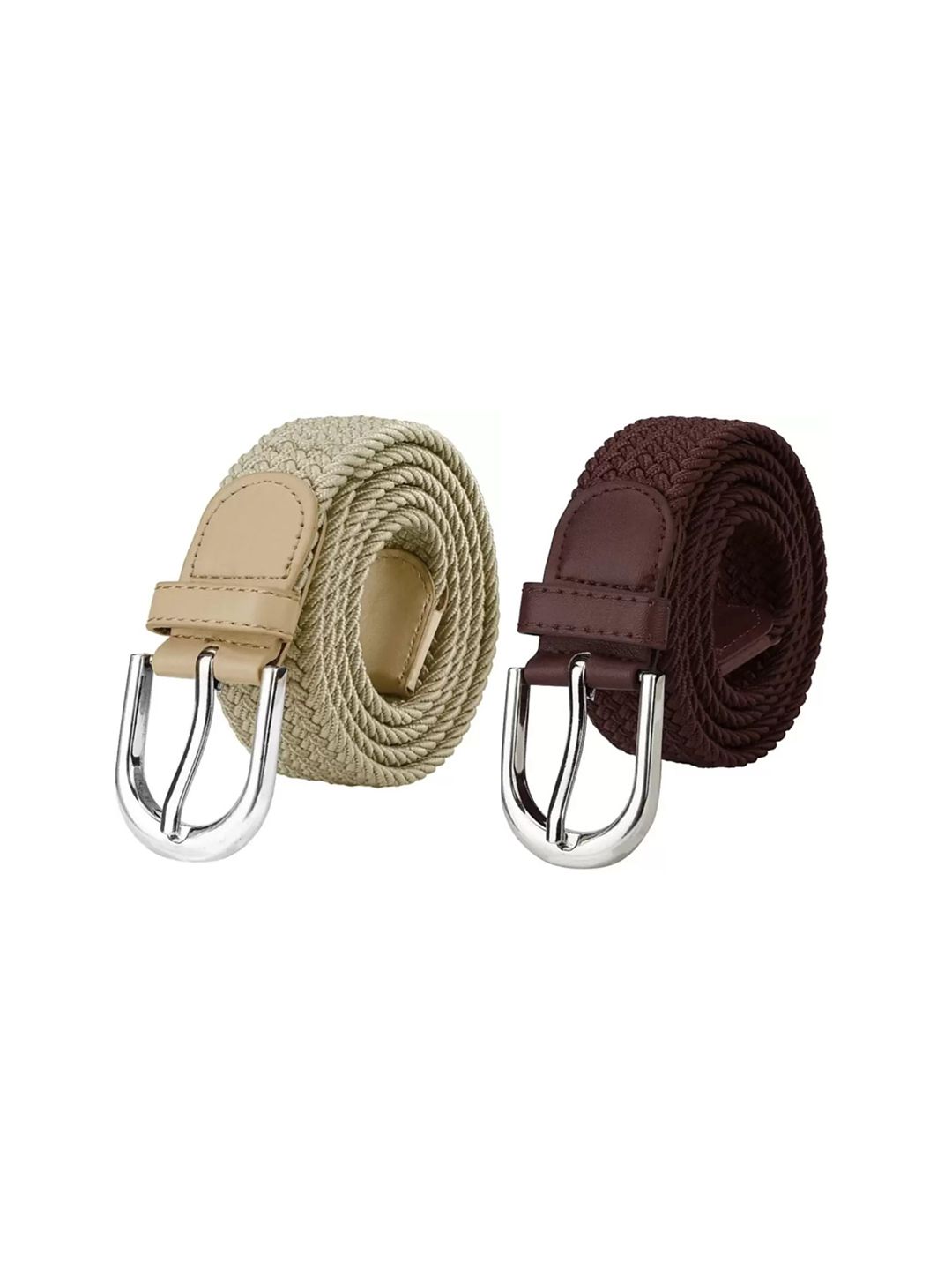 Buy Niddleman Women Pack Of 2 Braided Canvas Belt -  - Accessories for Women