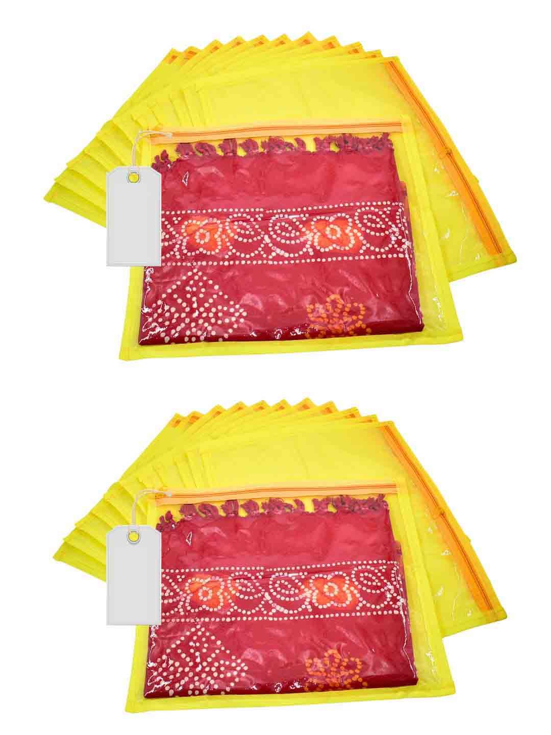 Ajabh Yellow 24 Pieces Regular Multi-Utility Garment Cover Bag Organisers