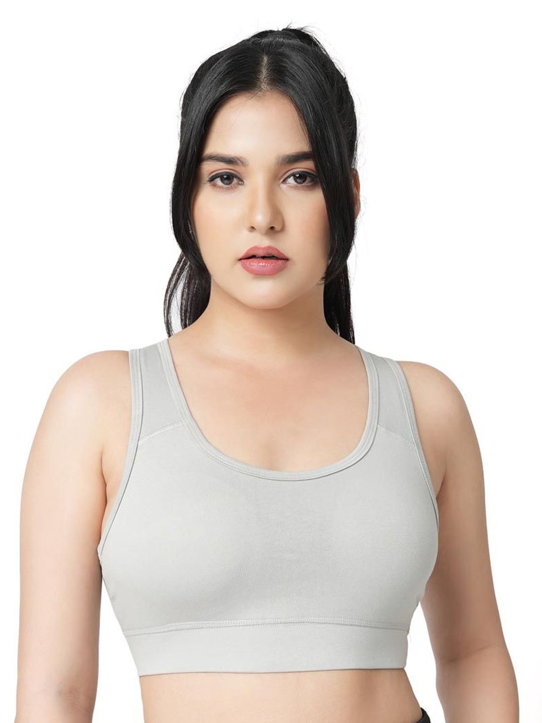 SHOPPY VILLA Women Bra Full Coverage Non Padded Racerback Slip-on Workout Sports Bra