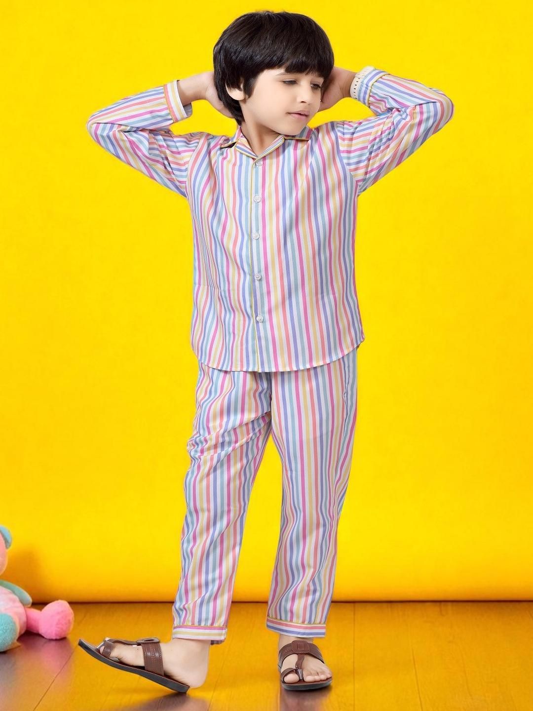 Club96 Multi Cotton Blend Printed Night suits