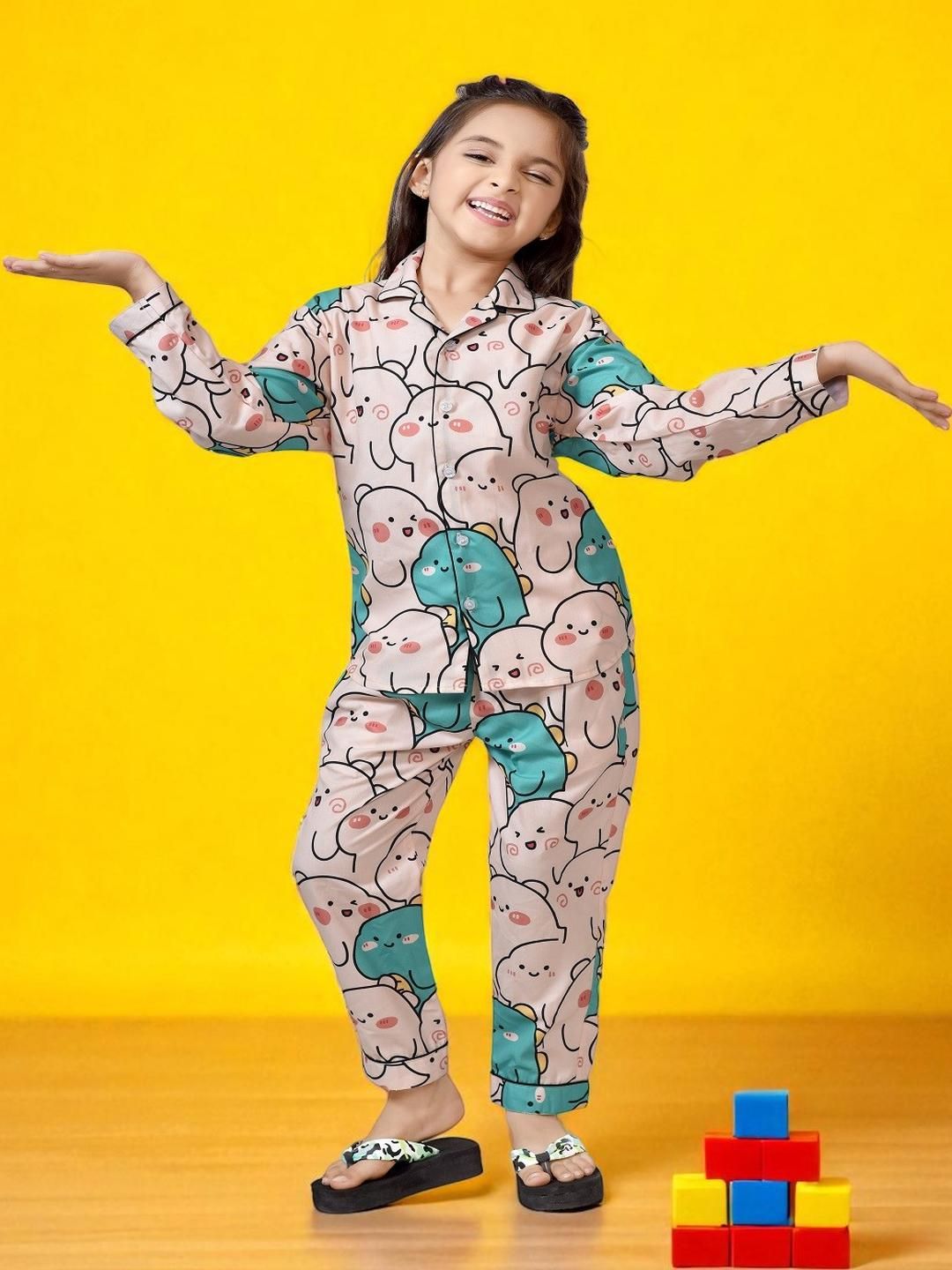 Club96 Girls Printed Night suit