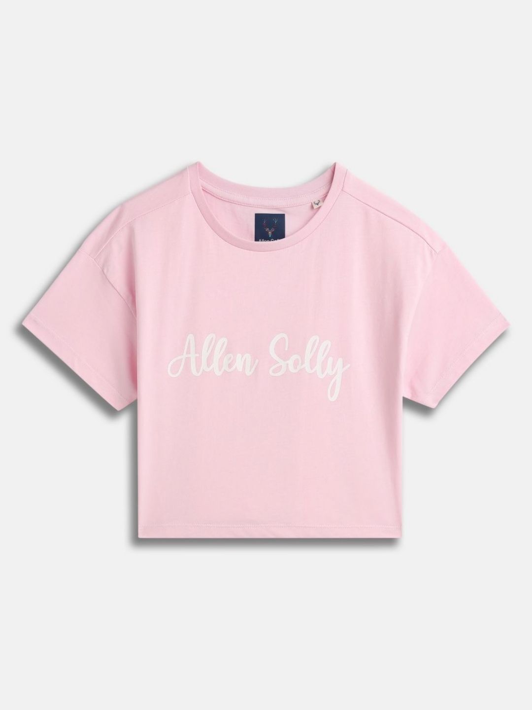 Allen Solly Junior Girls Typography Printed Round Neck Extended Sleeves Cotton T-shirt