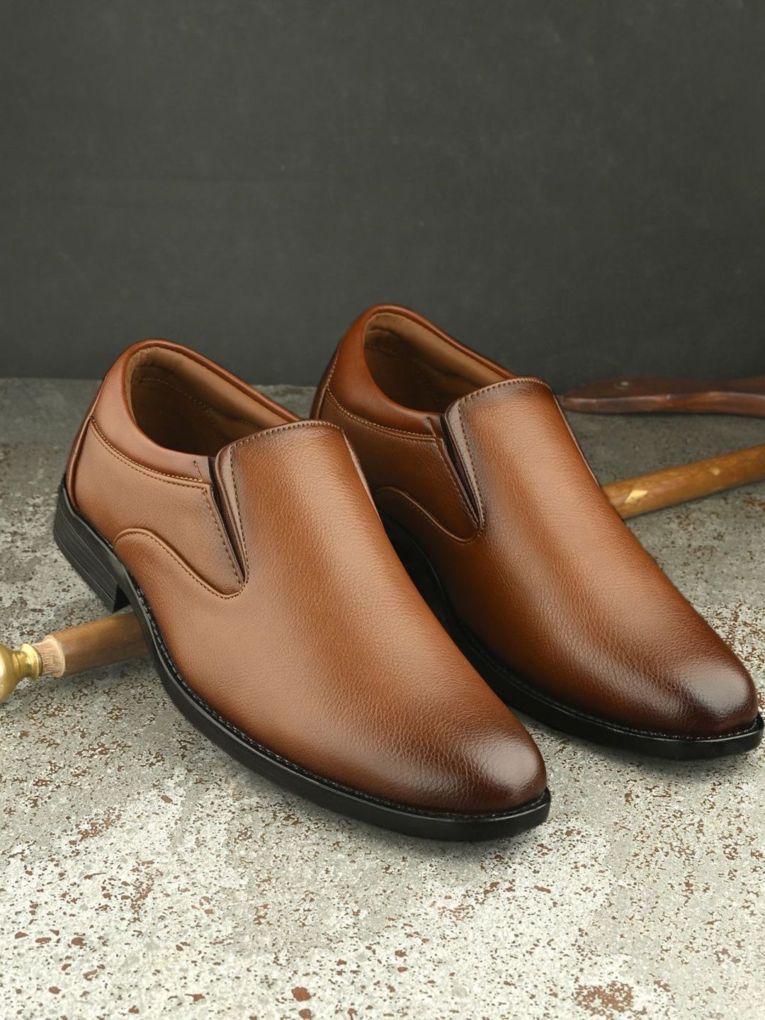 Butello Men Leather Slip-On Formal Shoes