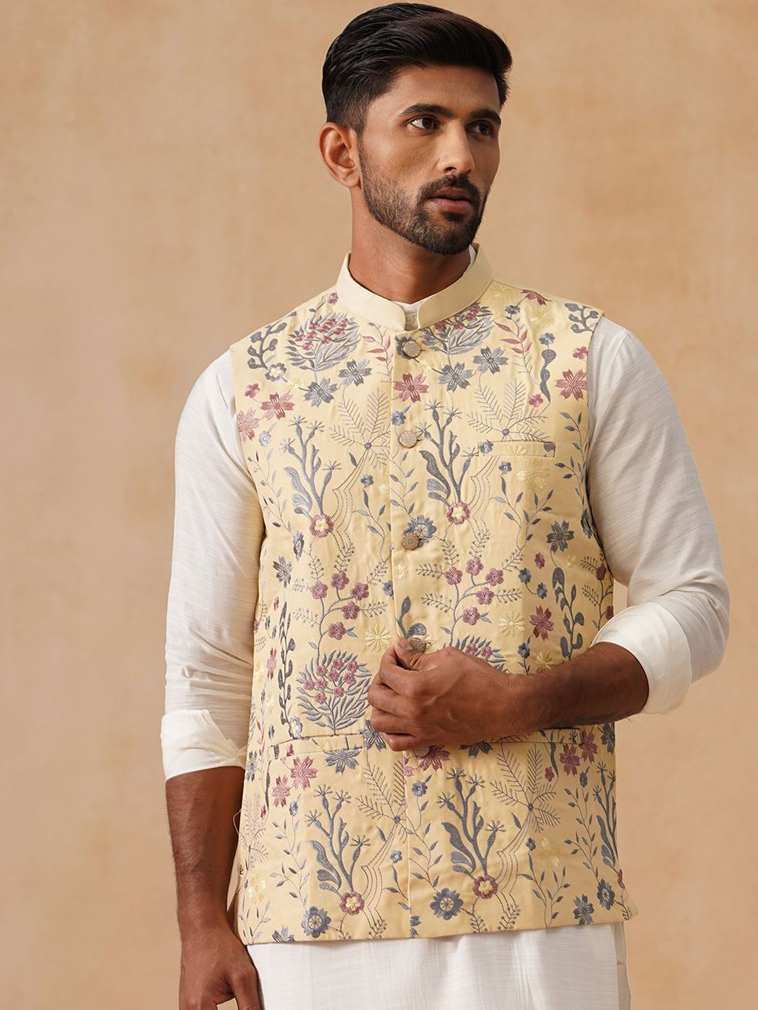 Jompers Embroidered Nehru Jacket