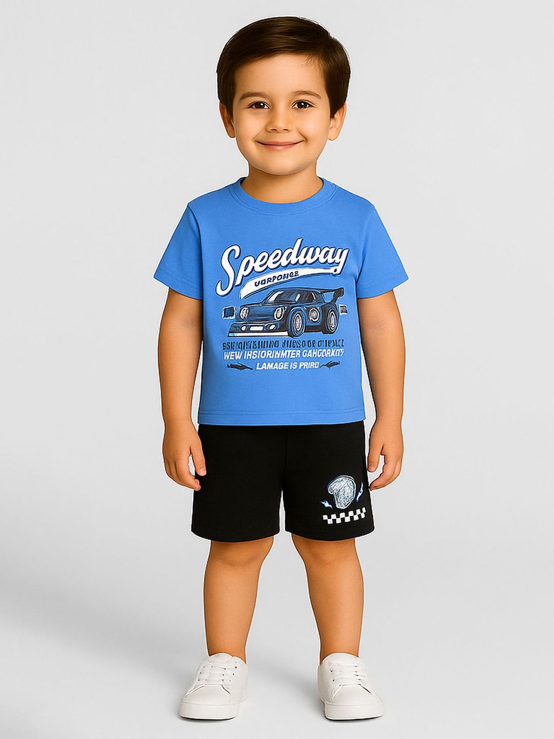 BAESD Boys Printed Short Sleeves Pure Cotton T-shirt With Shorts