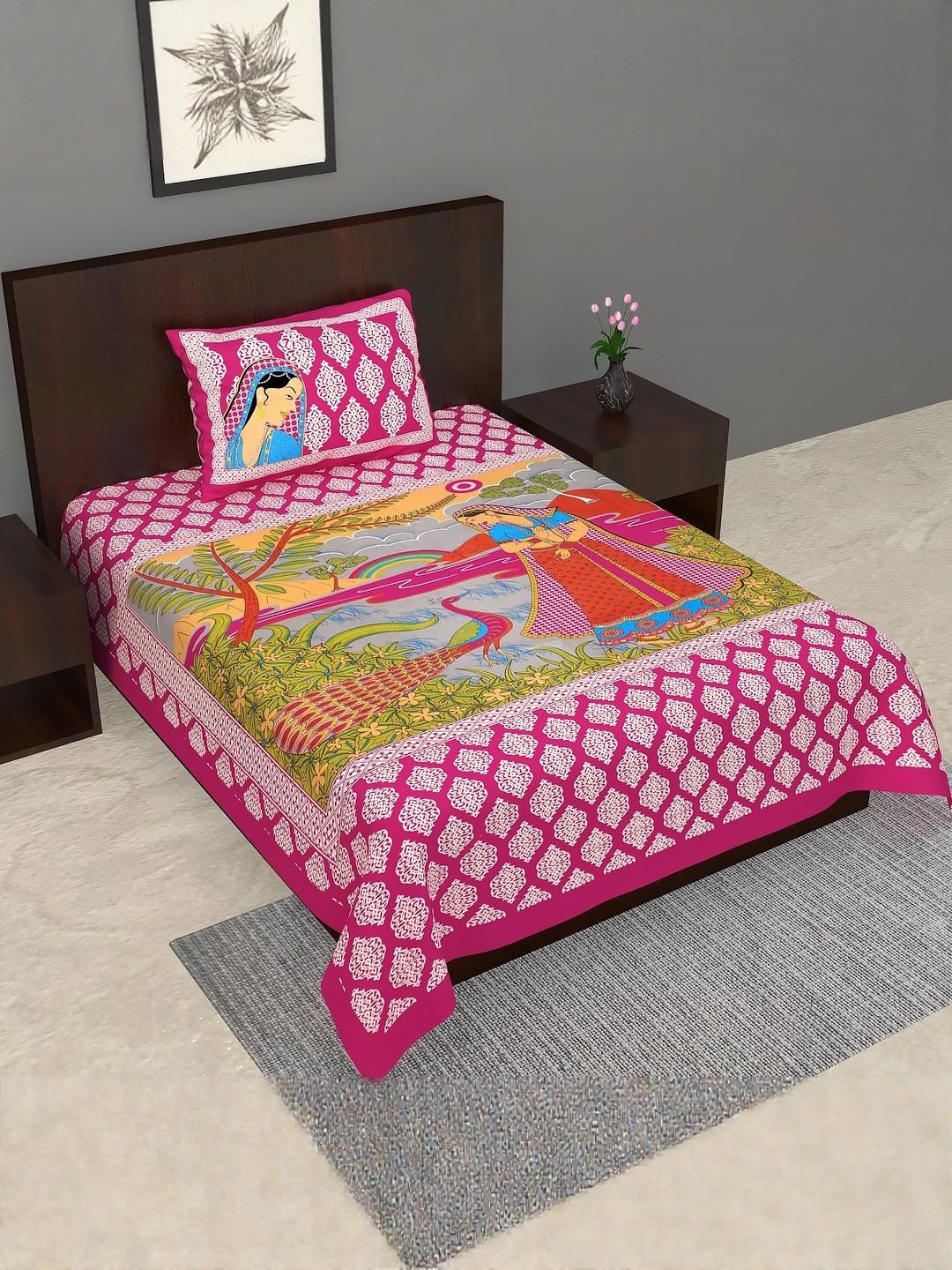Jaipuri Print Premium Full Length Bedsheet set